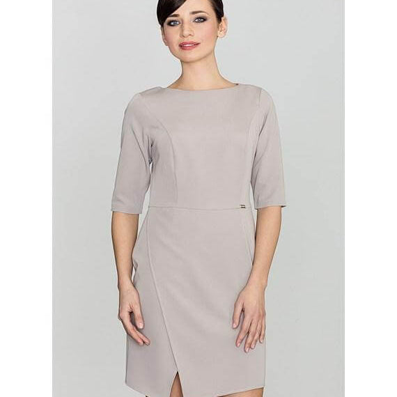 Asymmetric Cut Dress, gray dress, dress, kleider