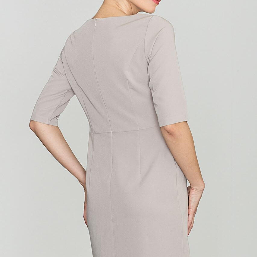 Asymmetric Cut Dress, gray dress, dress, kleider