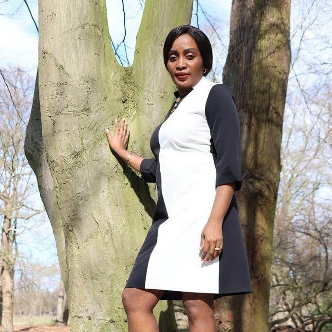 Bicolor Dress , dress, kleid schwarz, kleid weiß