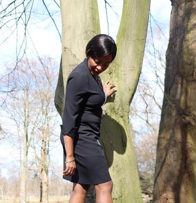 Bicolor Dress , dress, kleid schwarz, kleid weiß
