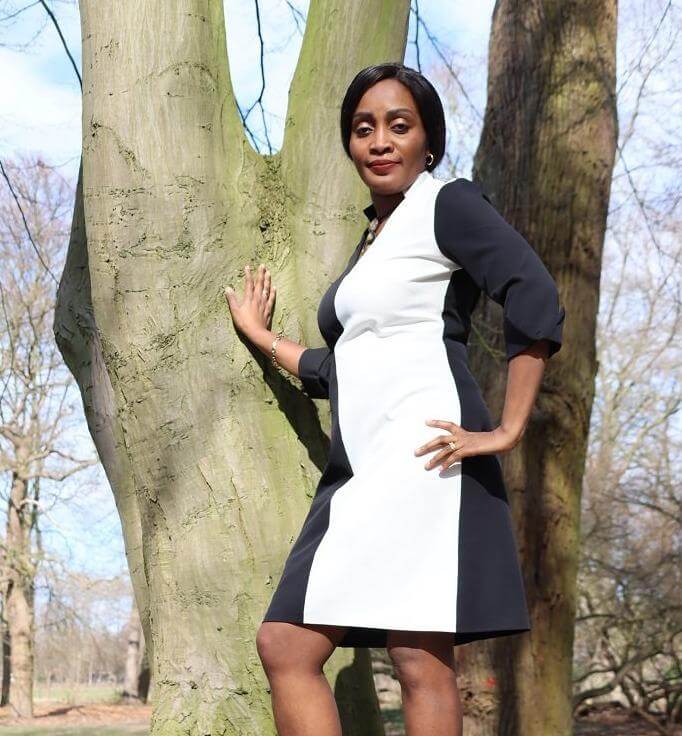 Bicolor Dress , dress, kleid schwarz, kleid weiß