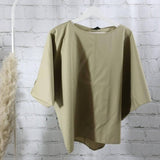 Blouse with Elbow Slits , Blouse,Blouse olive