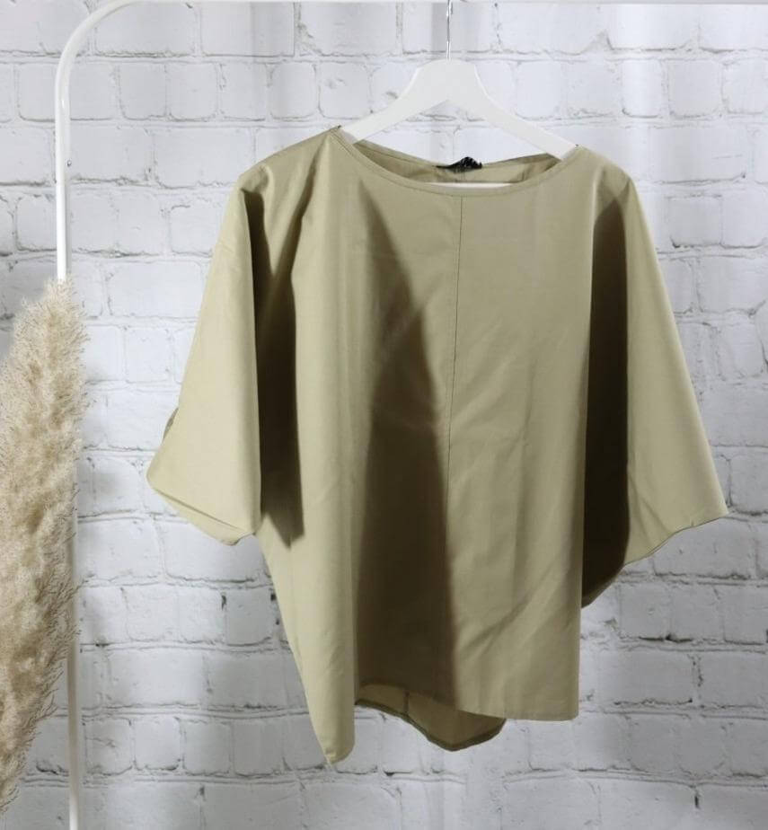 Blouse with Elbow Slits , Blouse,Blouse olive