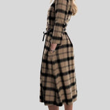 Check Dress with Leather Belt JASPER