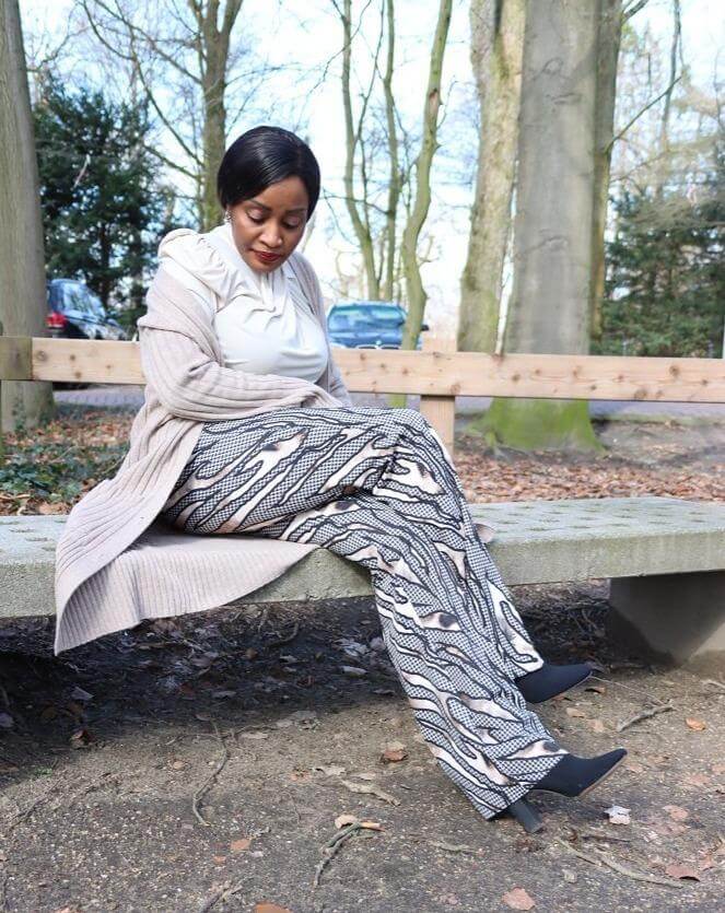 Check-print Flare Trousers JASPER