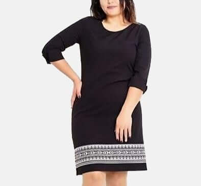 Embroidered Black Dress JASPER