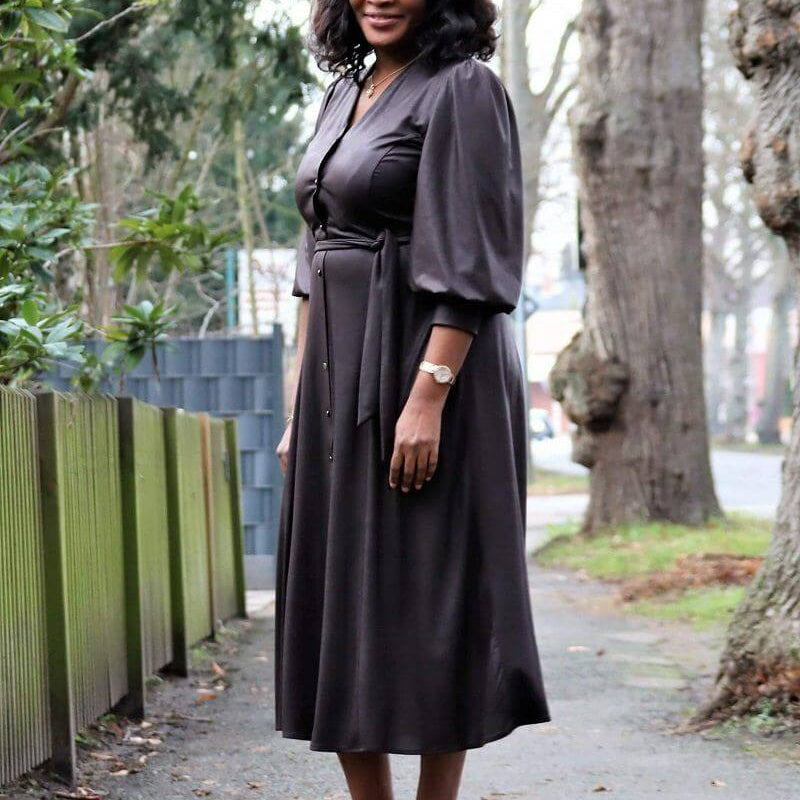 Faux Leather Maxi Dress JASPER