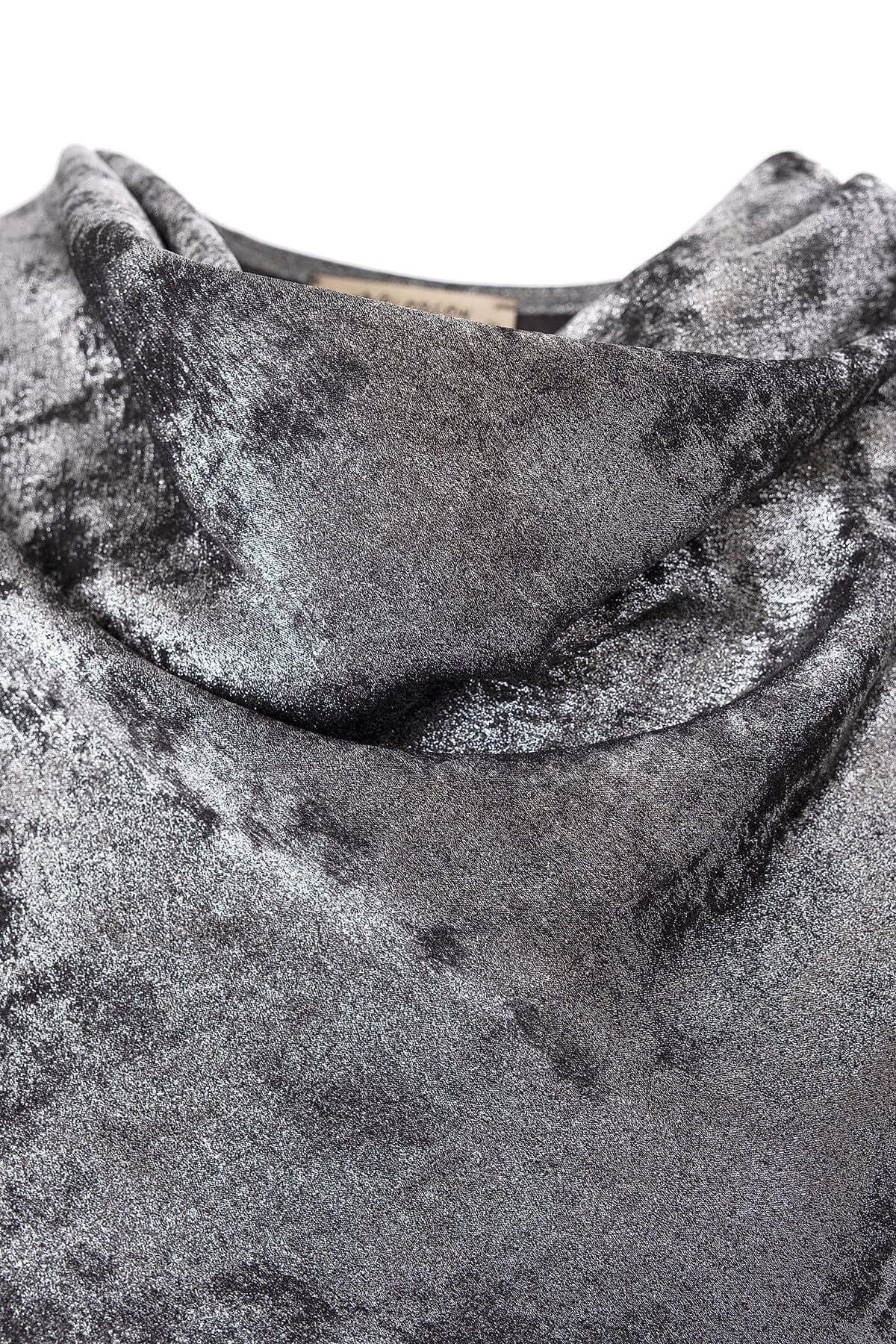 Fleece Pattern Blouse, Fleece Pattern Blouse , blouse, blouse with elastic sleeves, blouse gray