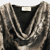 Fleece Pattern Blouse, Fleece Pattern Blouse , blouse, blouse with elastic sleeves, blouse gray
