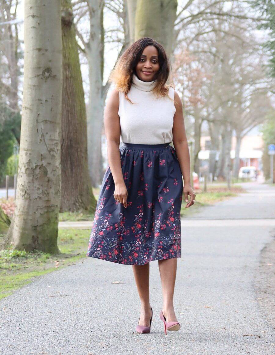 Floral Gathers Skirt Globaltex