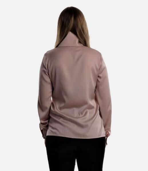 Pink Shirt , High Neck Shirt, Silk Shirt, Shirt woman, Shirt for business meetings, shirt office