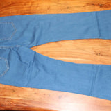 flare jeans, ripped edge jeans, blue jeans, jeans woman