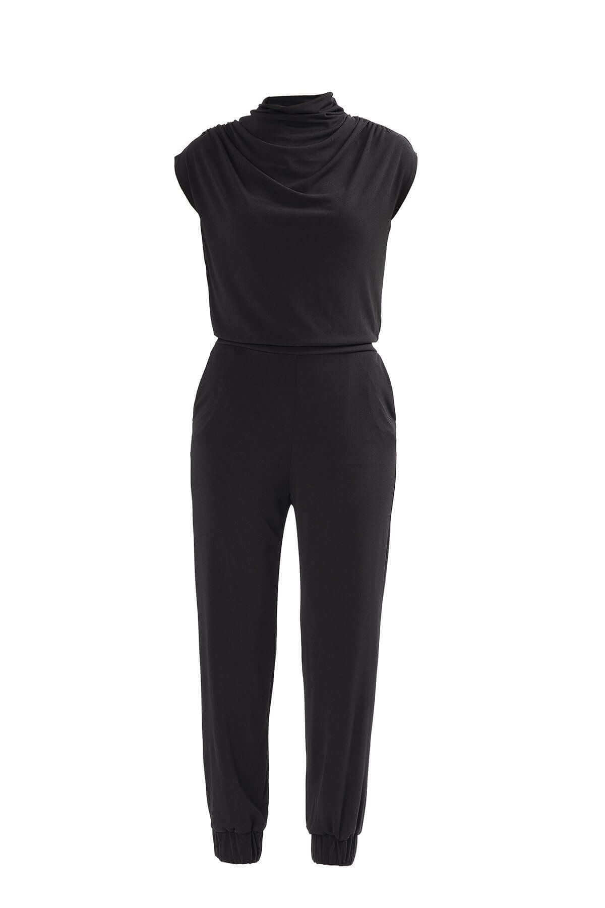 Jumpsuit with backslit , Jumpsuit with backslit,Jumpsuit, Jumpsuit black, Jumpsuit with elastic