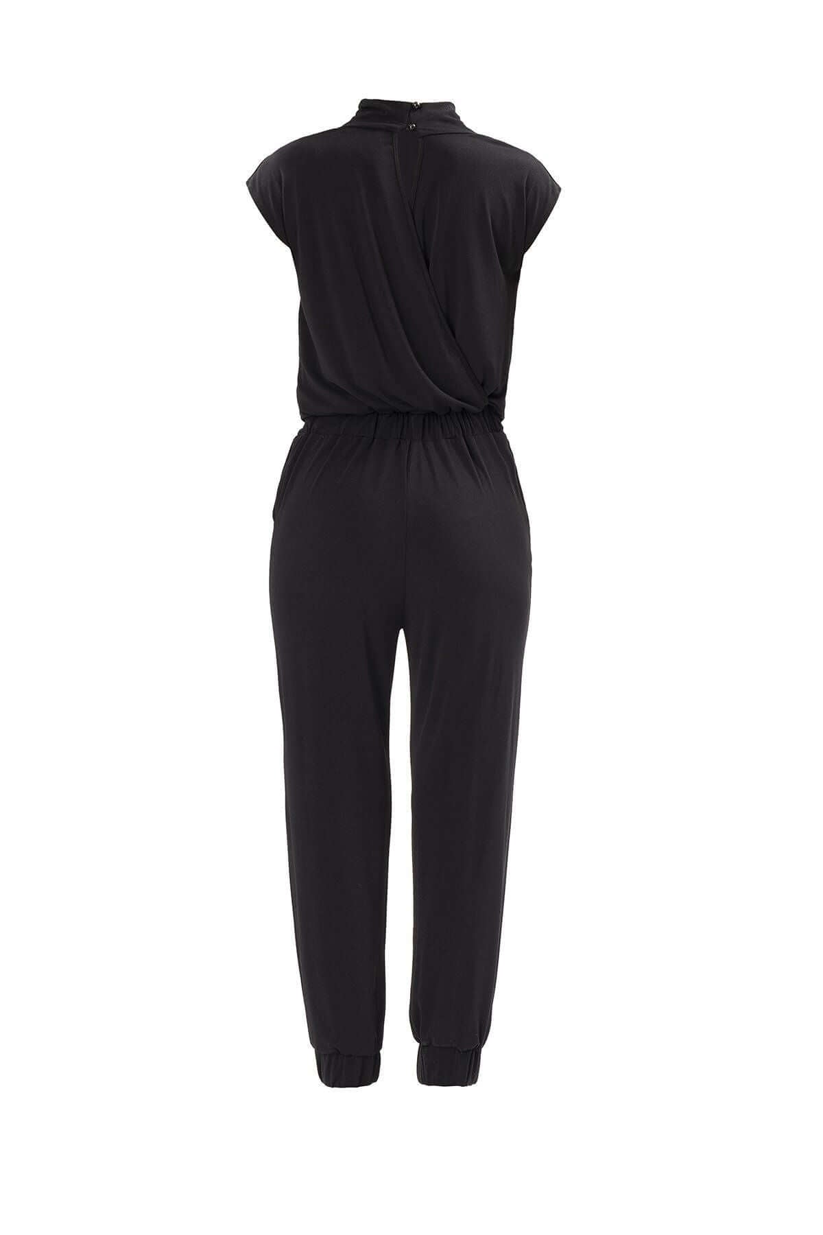 Jumpsuit with backslit , Jumpsuit with backslit,Jumpsuit, Jumpsuit black, Jumpsuit with elastic