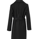 Lapel Wool Coat , Coat, Wool Coat, Black Coat, Coat Woman, Wool Coat with Belt