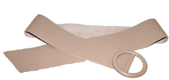 Leather Wide Belt tan, Leather Broad Belt, leather belt with round buckle, Belt Woman