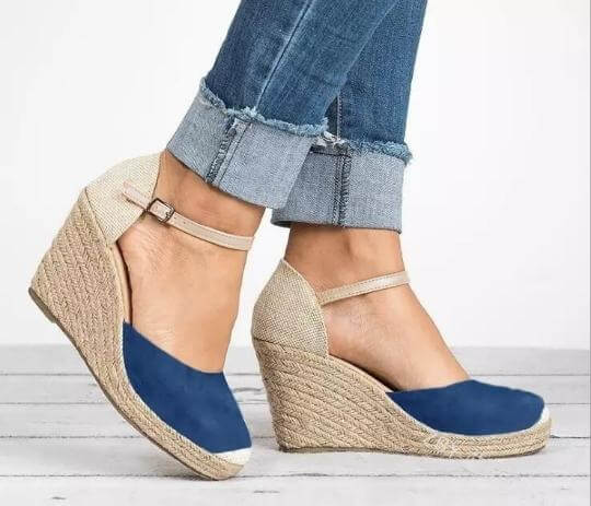 Leather Strap Wedges ,Leather Strap Wedges, Espadrilles, Wedges Shoes, Espadrille Woman