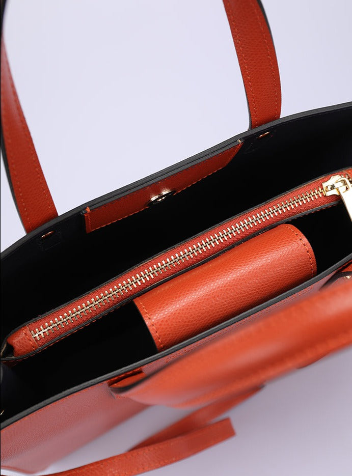 Leather Bag with Shoulders Strap 4
