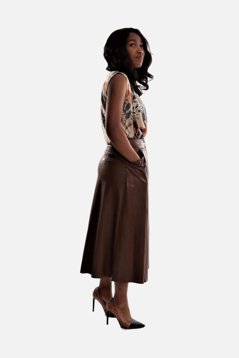 Maxi skirt ,Maxi skirt Leather, Skirt, Leather Skirts, Black Skirt Leather, Brown skirt