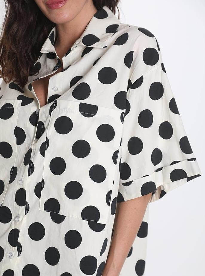 Polka Dots Cotton Shirt ,spots shirts, polka dot shirt