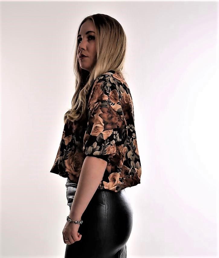 Rose Prints Blouse , blouse, top rose pattern