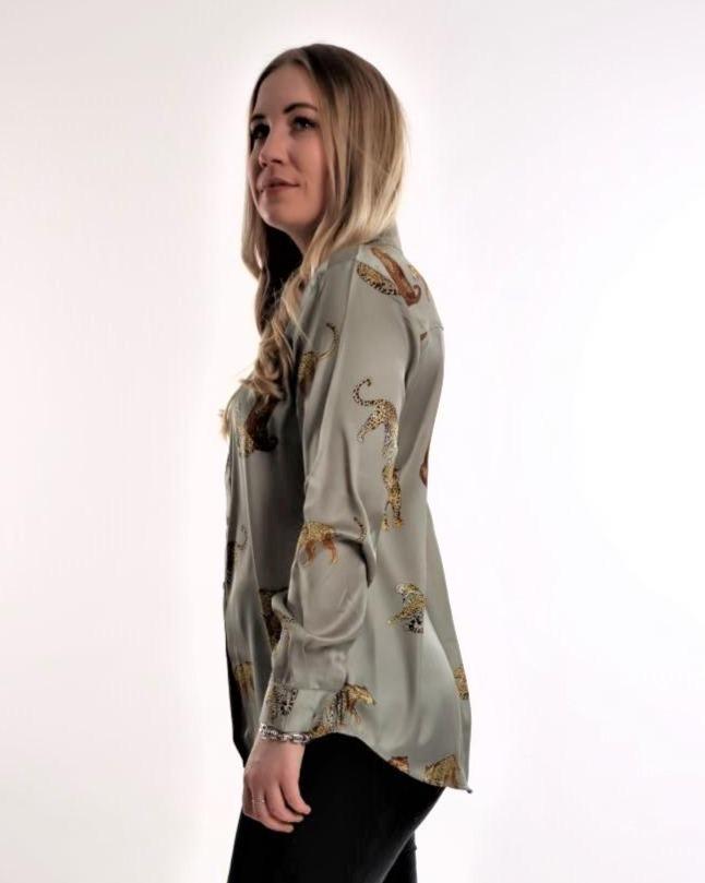 Satin Leopard Shirt