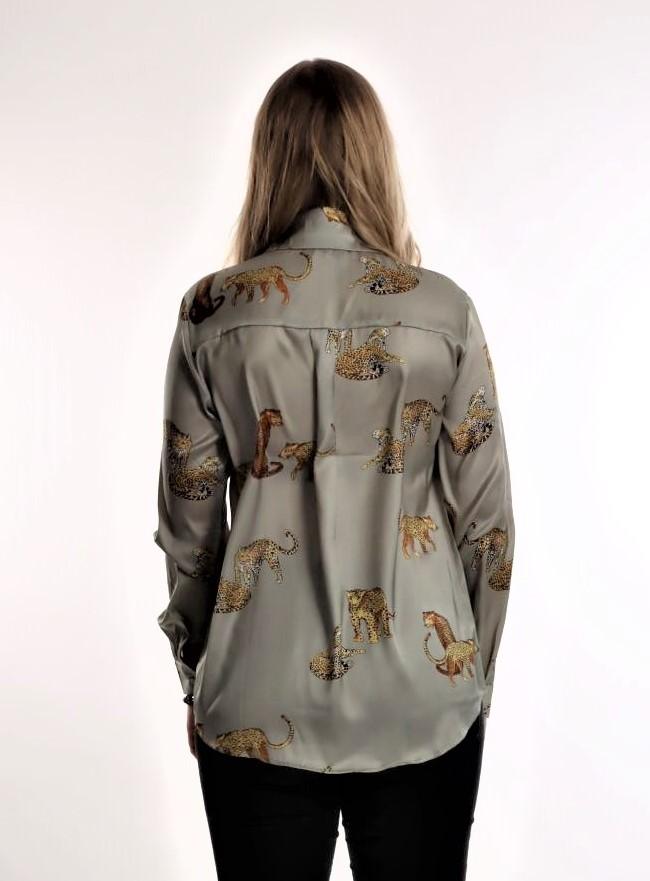 Satin Leopard Shirt