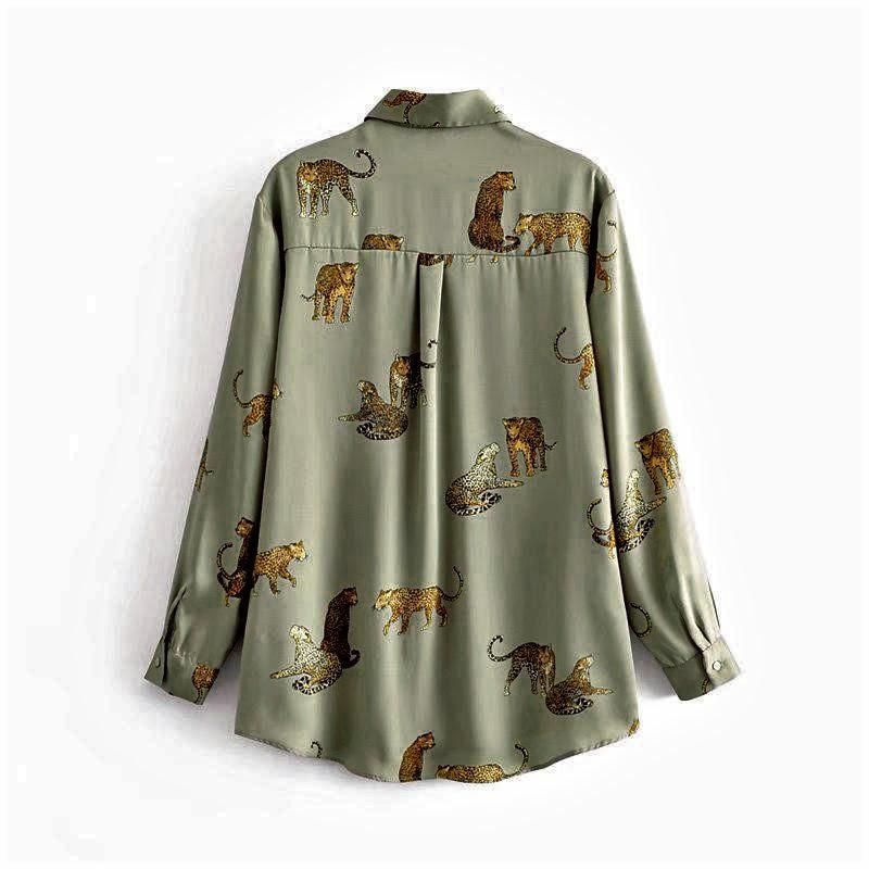 Satin Leopard Shirt