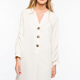 Shirt Dress, A-line Shirt Dress Beige and Khaki by JASPER Mode