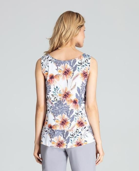Sleeveless Floral Blouse Globaltex