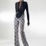 Snake prints trousers
