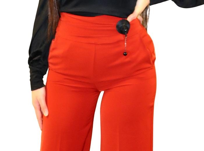Straight Flowing Trousers JASPER, straight flowing trousers darkred, trousers women , wide leg trousers