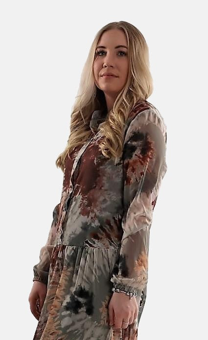 Tie dye Gathers Dress JASPER Mode