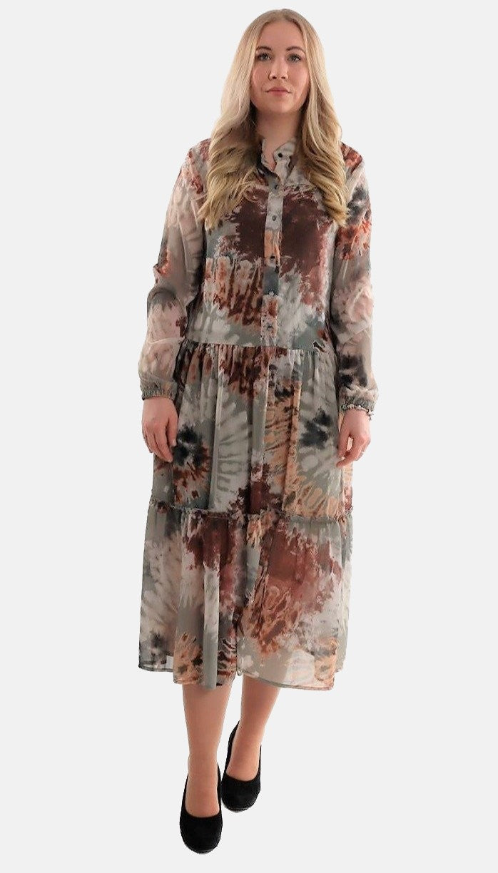 Tie dye Gathers Dress JASPER Mode