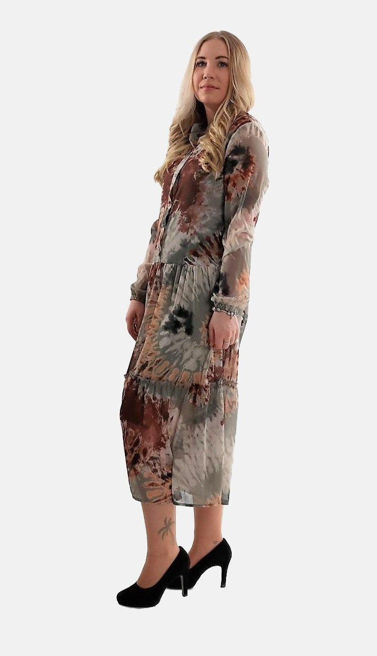 Tie dye Gathers Dress JASPER Mode