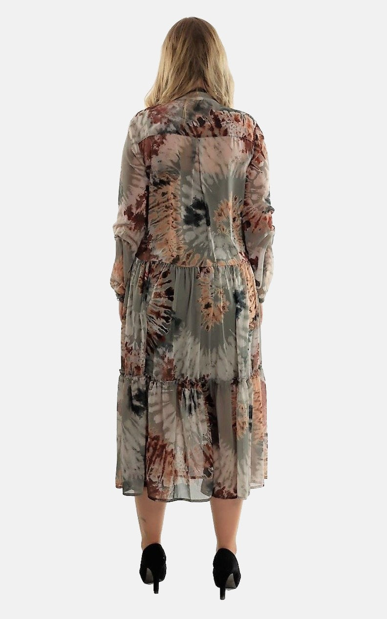 Tie dye Gathers Dress JASPER Mode