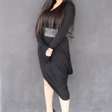 Tube Black Funnel Dress JASPER Mode