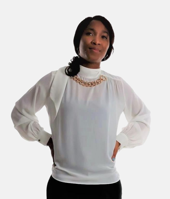 Twill Bow Blouse