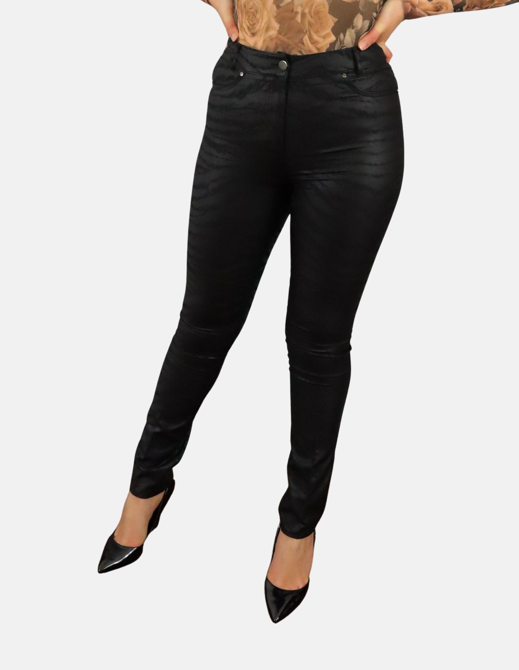 Zebra Print Leather Pants JASPER