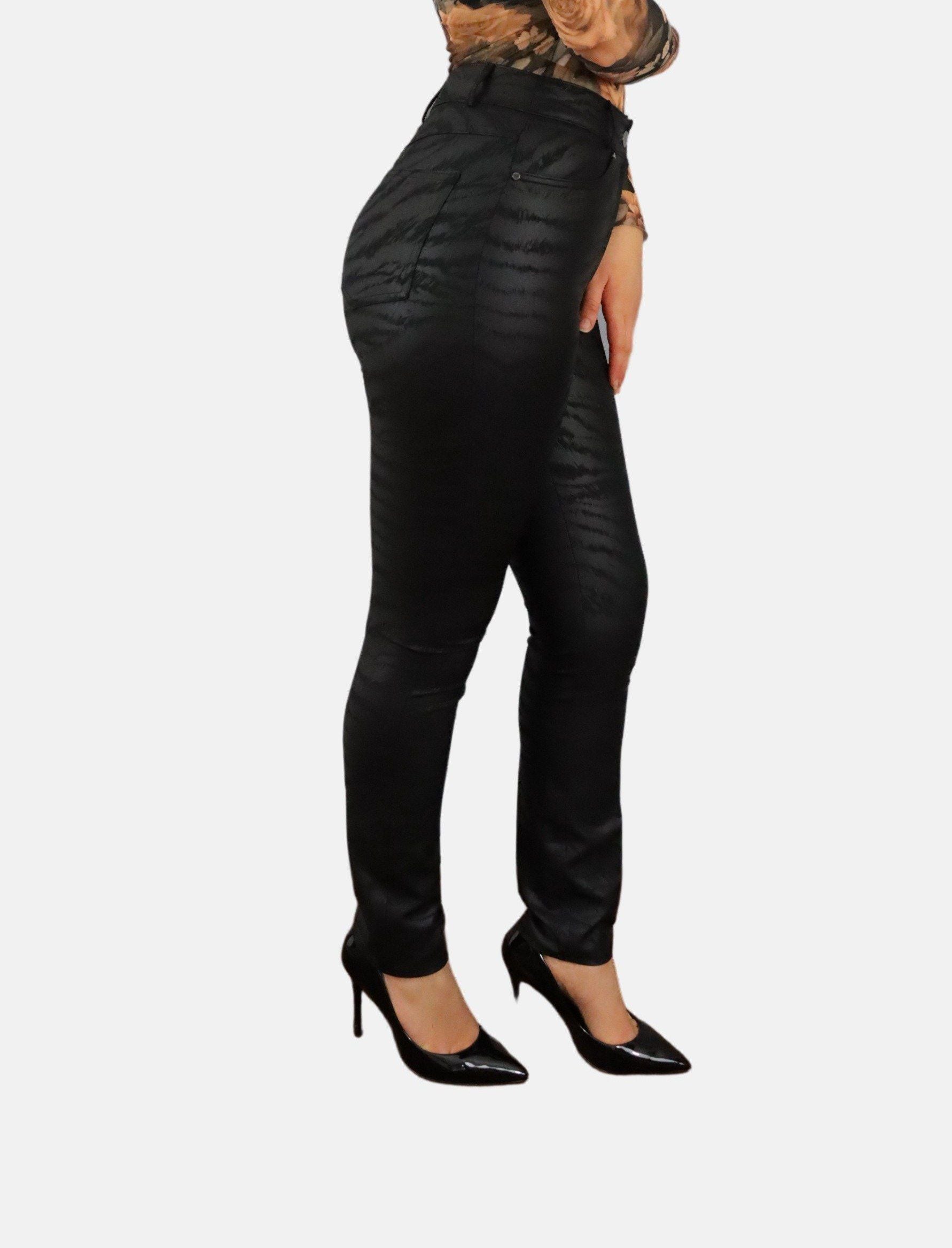 Zebra Print Leather Pants JASPER