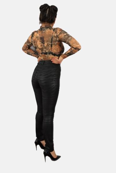 Zebra Print Leather Pants JASPER