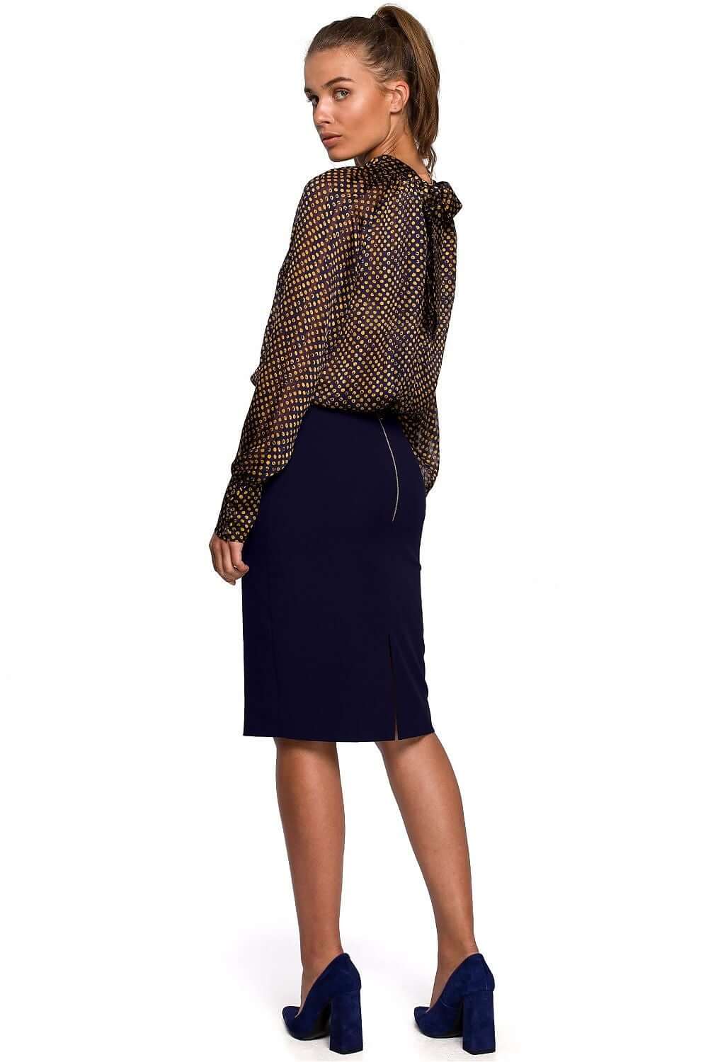 Chiffon Blouse with Bow-tie