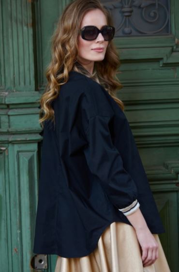 Shirt with colortone Cuffs , Oversized Shirt