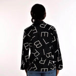 Alphabet Print Shirt, shirt, black shirt, alphabet muster shirt