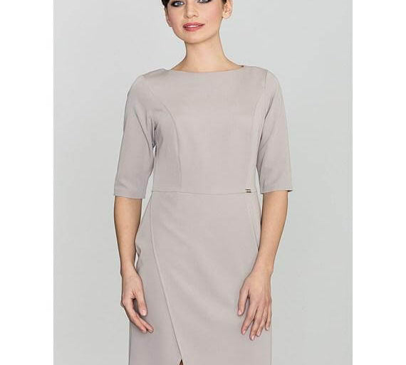Asymmetric Cut Dress, gray dress, dress, kleider