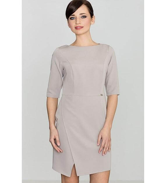 Asymmetric Cut Dress, gray dress, dress, kleider