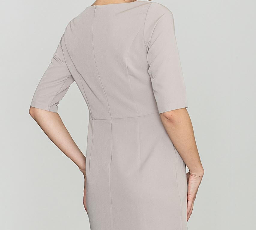 Asymmetric Cut Dress, gray dress, dress, kleider