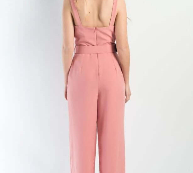 Beige Jumpsuit with Linu Belt, Jumpsuit beige, Jumpsuit wide leg woman, Jumpsuit straps beige