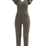 Bell Sleeves Jumpsuit, jumpsuits, jumpsuit olive, jumpsuit women