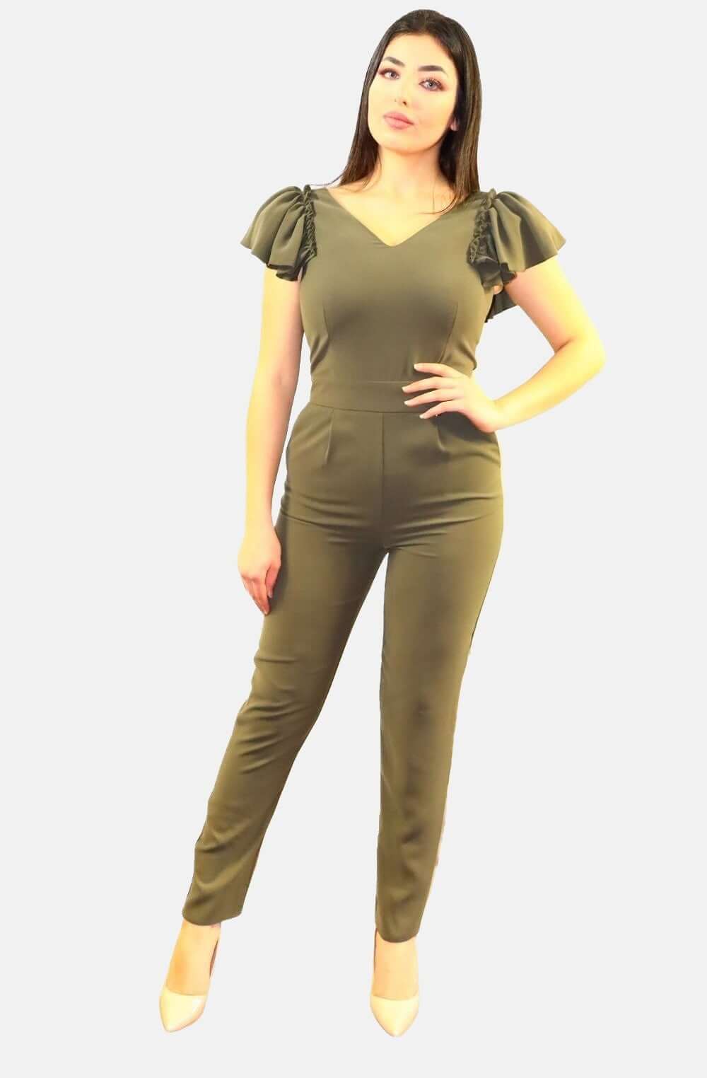 Bell Sleeves Jumpsuit, jumpsuits, jumpsuit olive, jumpsuit women
